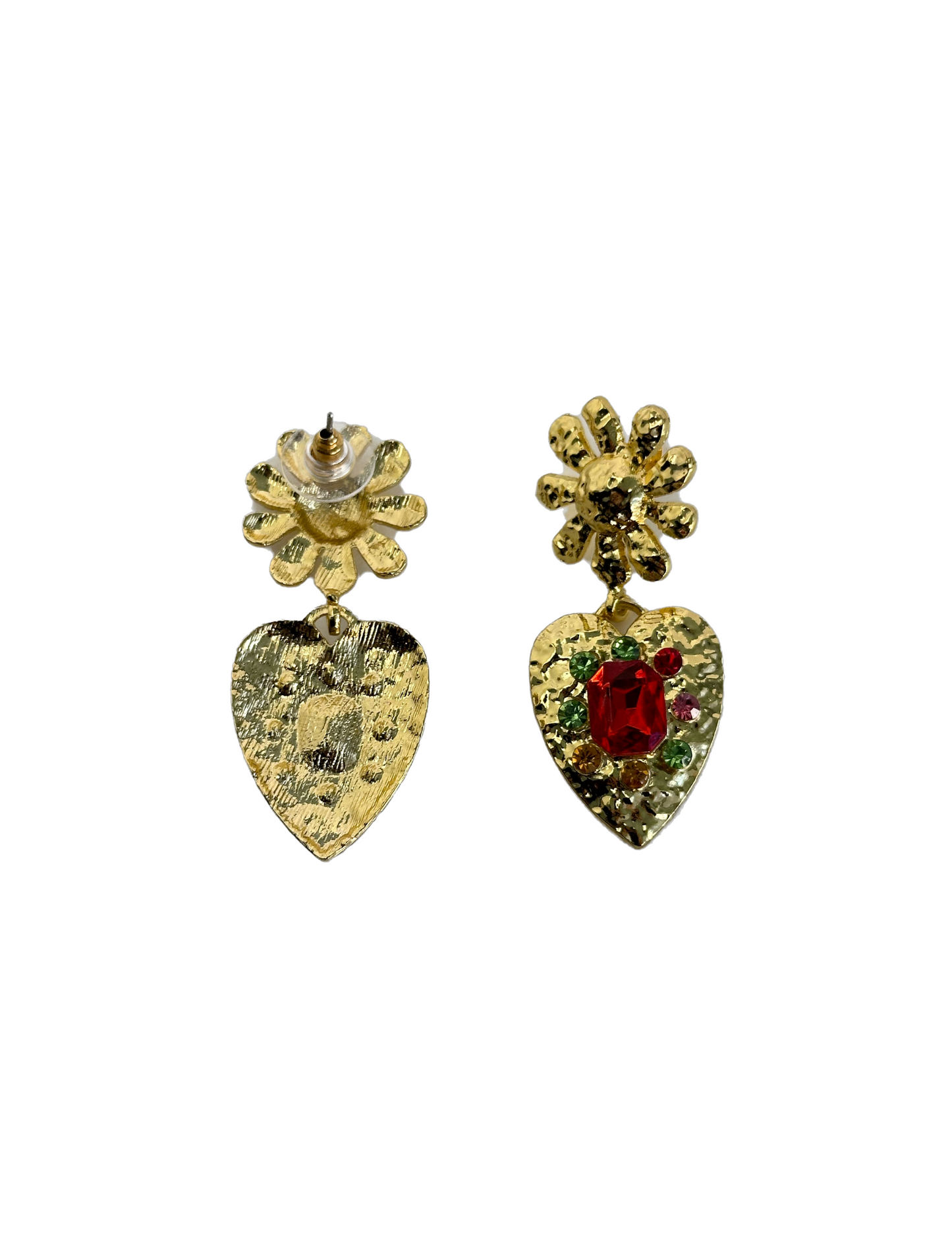 ORO - CORAZON COLORADO EARRING