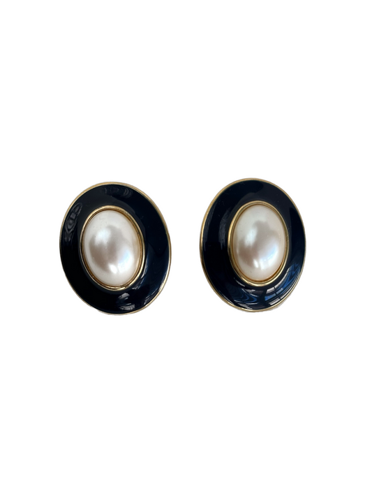 PERLA OSCURA EARRING - OBLONG